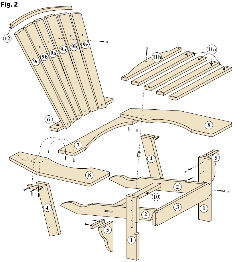 Un fauteuil Adirondack Bois+ Le Bouvet